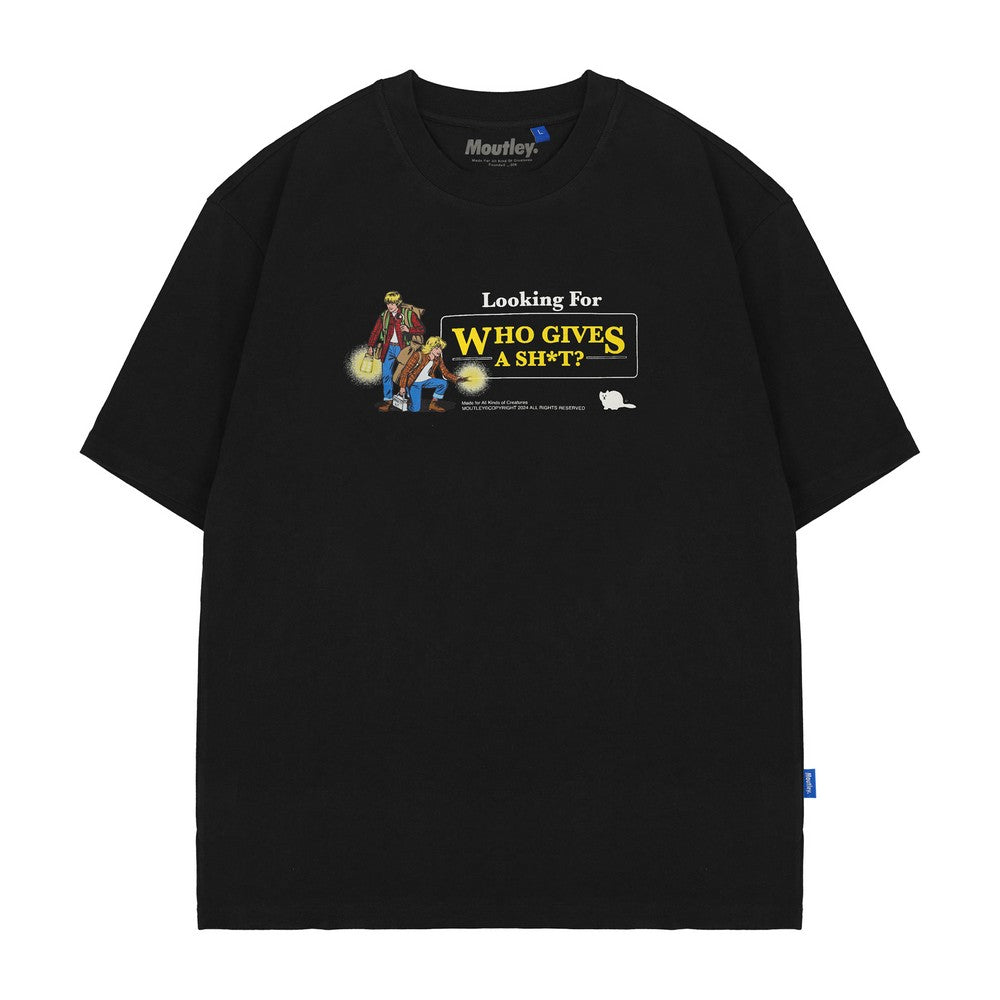 Moutley Men's T-Shirt Short Sleeve Oversized Fit Cotton Who Gives a Sh*t OL-C210125