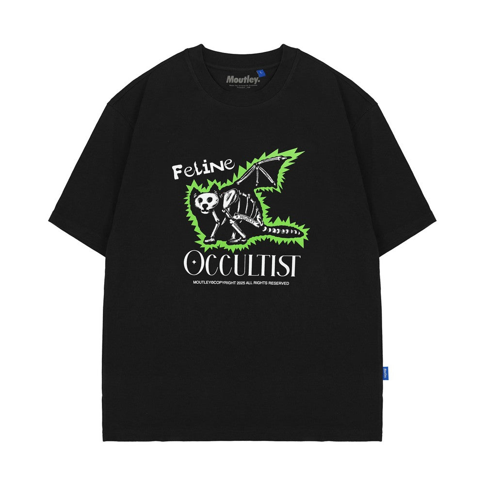 Moutley Men's T-Shirt Short Sleeve Oversized Fit Cotton 16s Feline OL-230725