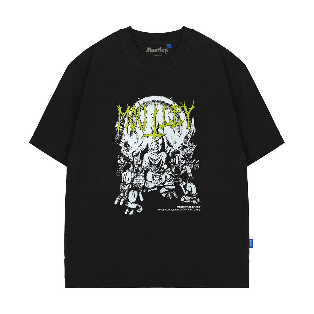 Moutley Men's T-Shirt Short Sleeve Oversized Fit Cotton 16s Existential Dread OL-030725
