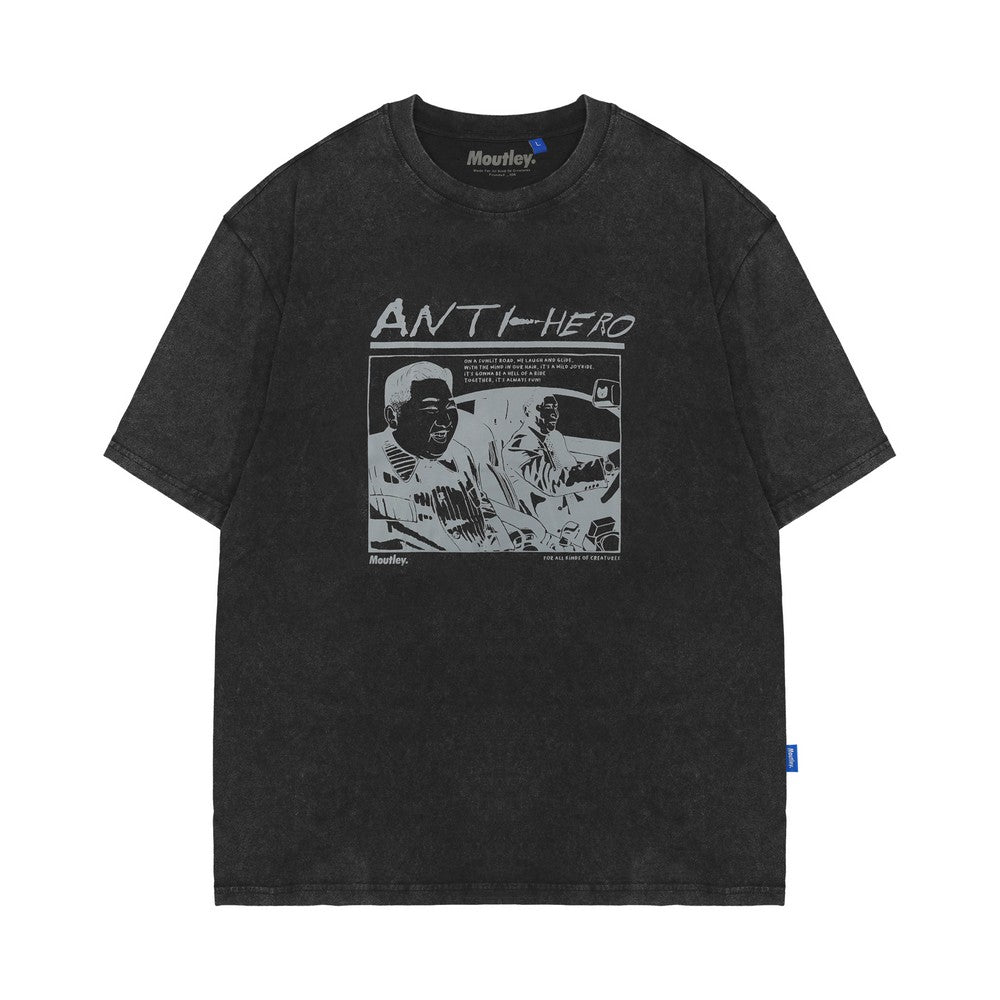 Moutley Kaos Pria Lengan Pendek Oversized Fit Katun 16s Anti Hero OL-210725