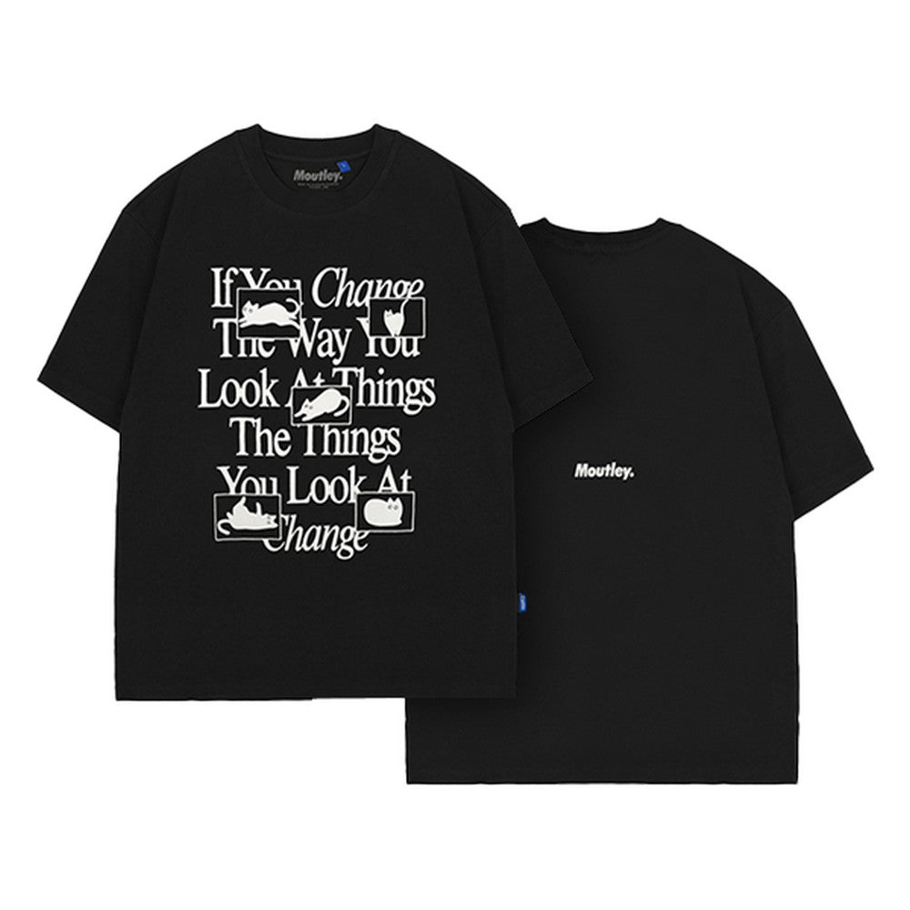 Moutley Men's T-Shirt Short Sleeve Oversized Fit Cotton 20s Change OL-C400125