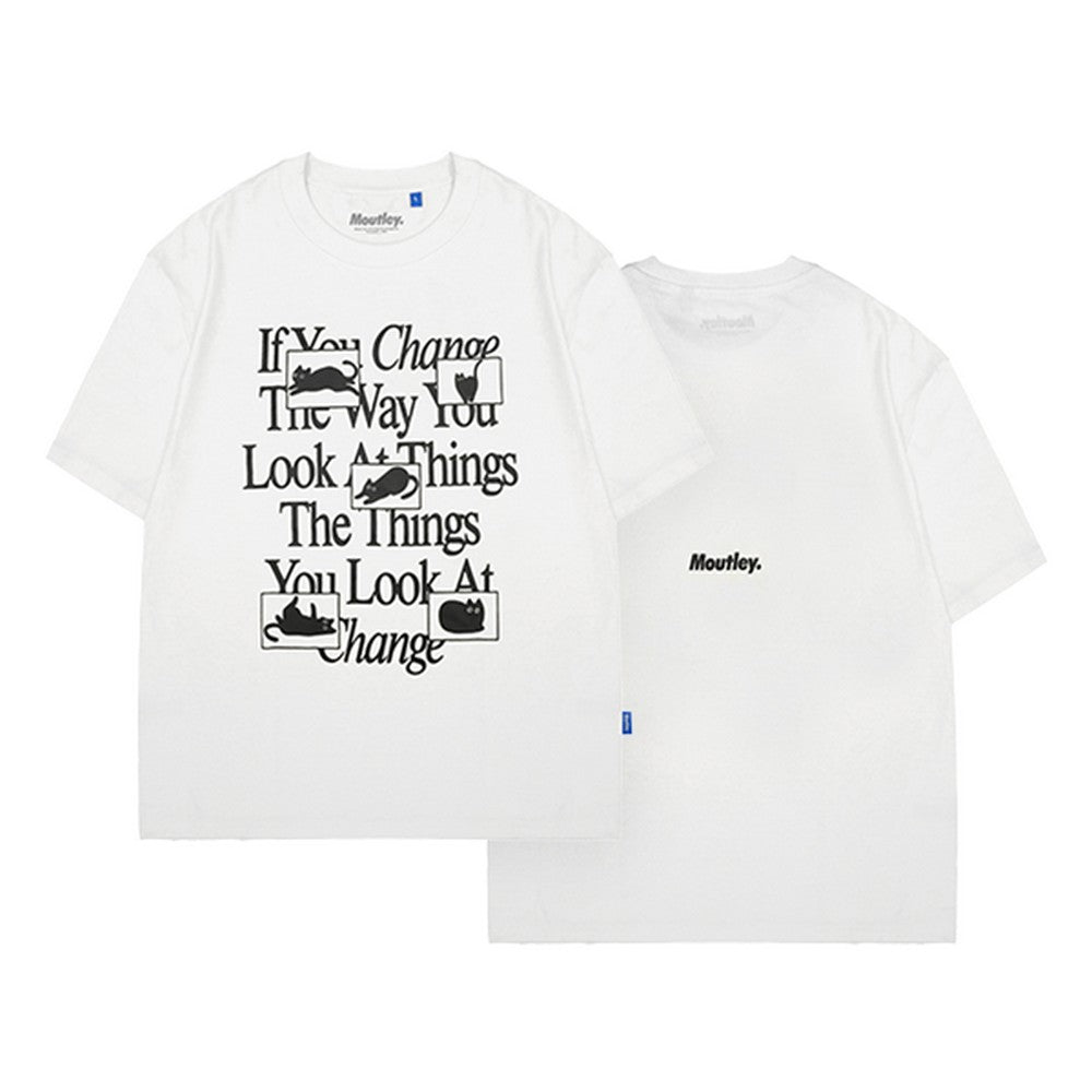 Moutley Men's T-Shirt Short Sleeve Oversized Fit Cotton 20s Change OL-C400125