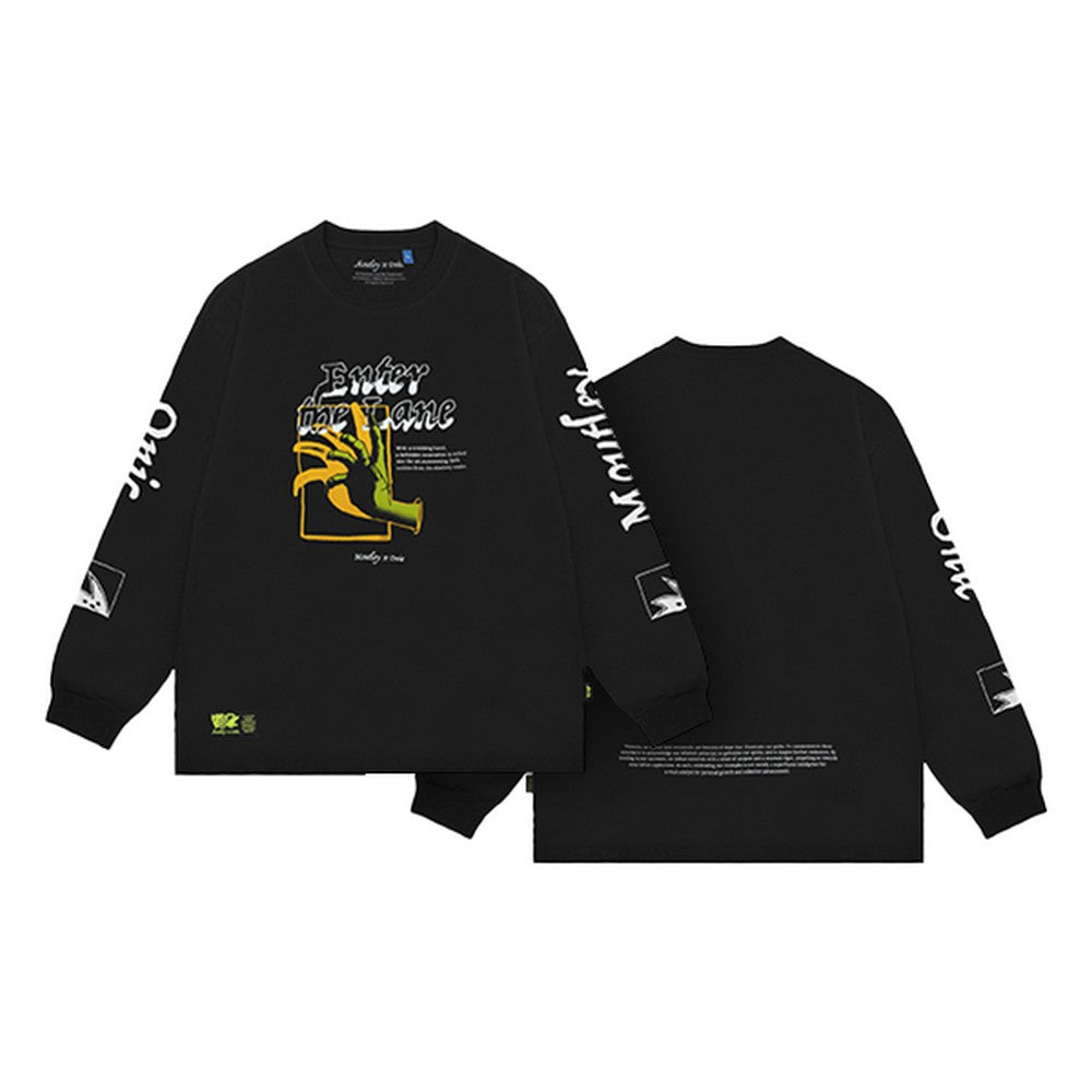 Moutley x Onic - Men's T-Shirt Long Sleeve Oversized Fit Cotton 16s The Lane 300325